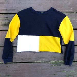 Colorblock Cropped Tee